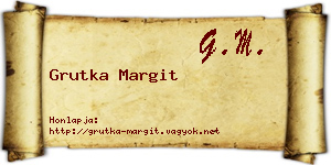 Grutka Margit névjegykártya
